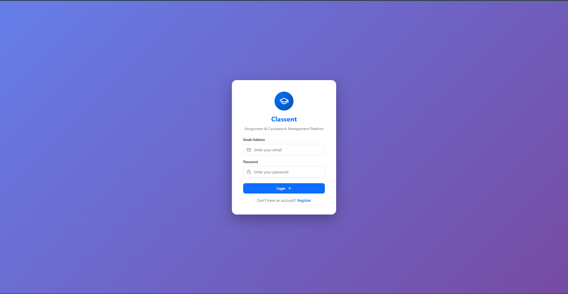 Classent admin dashboard