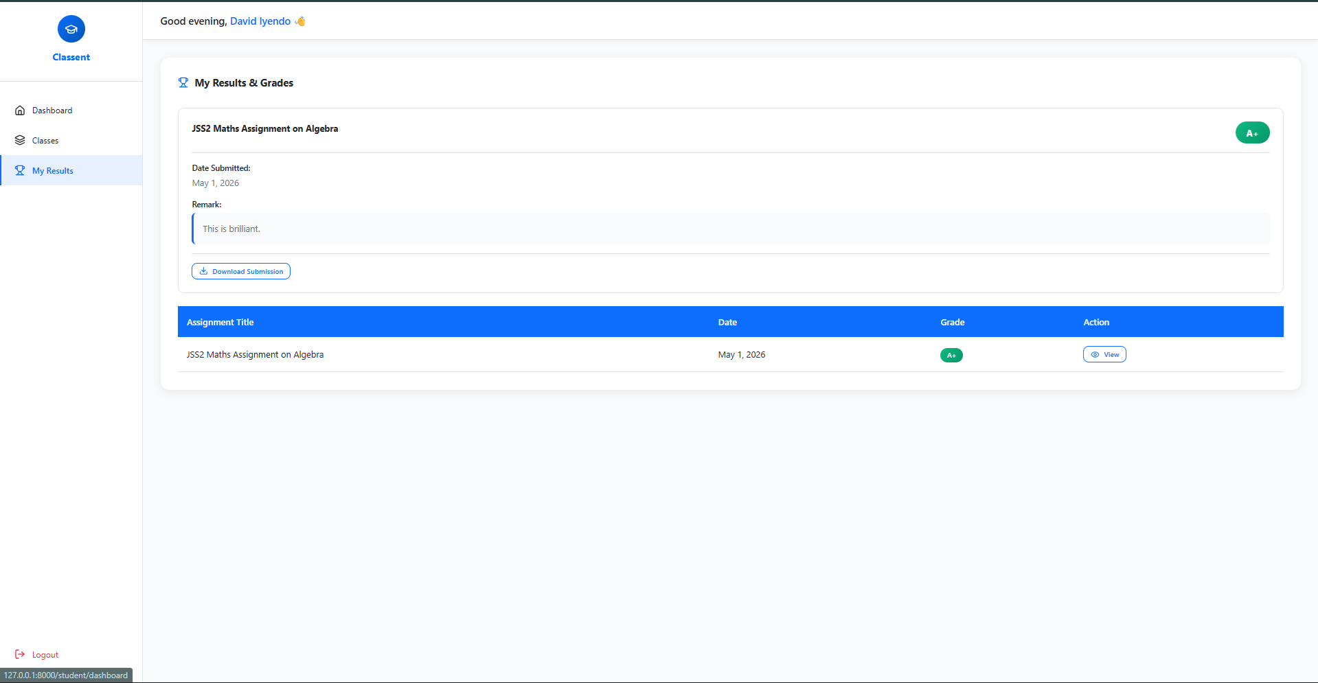 Classent AI assignment generation